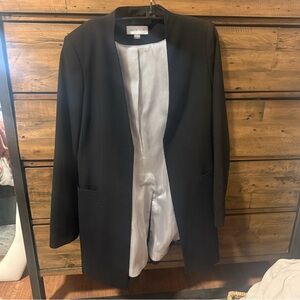 Calvin Klein Black and White Striped Lining Blazer worn 1x